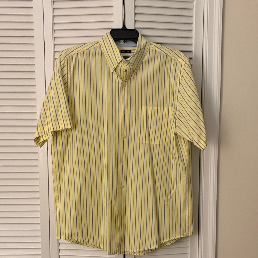 Chaps Yellow and Blue Striped Shirt